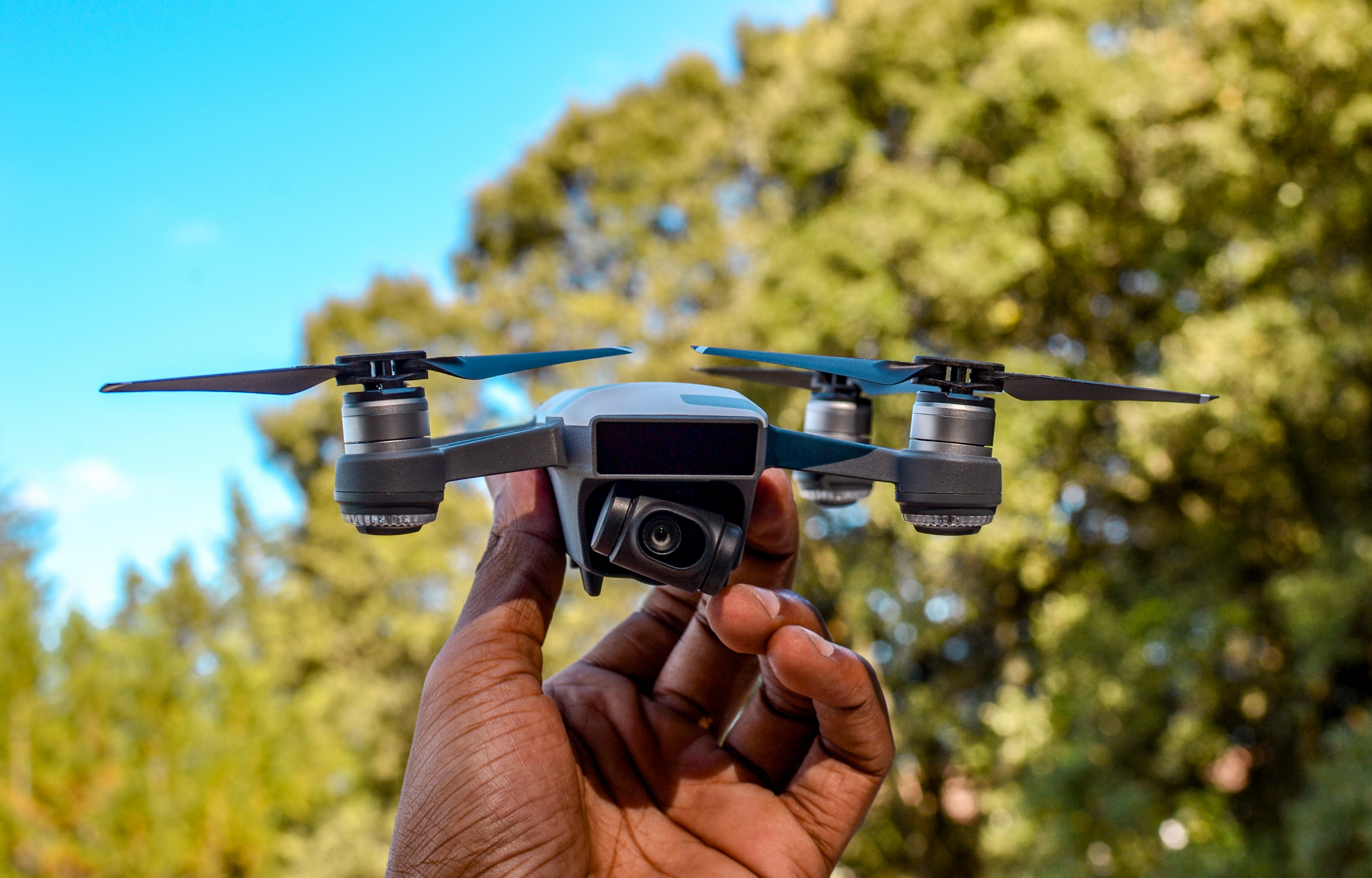 Man holding a drone